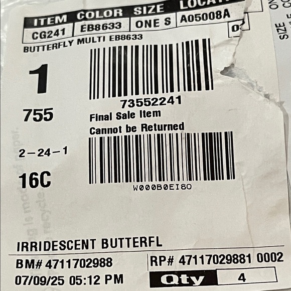 J. CREW Girls' Iridescent Butterfly Flower Earrings/NWT - Picture 13 of 13